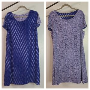 Chicos reversible royal blue dress size 3